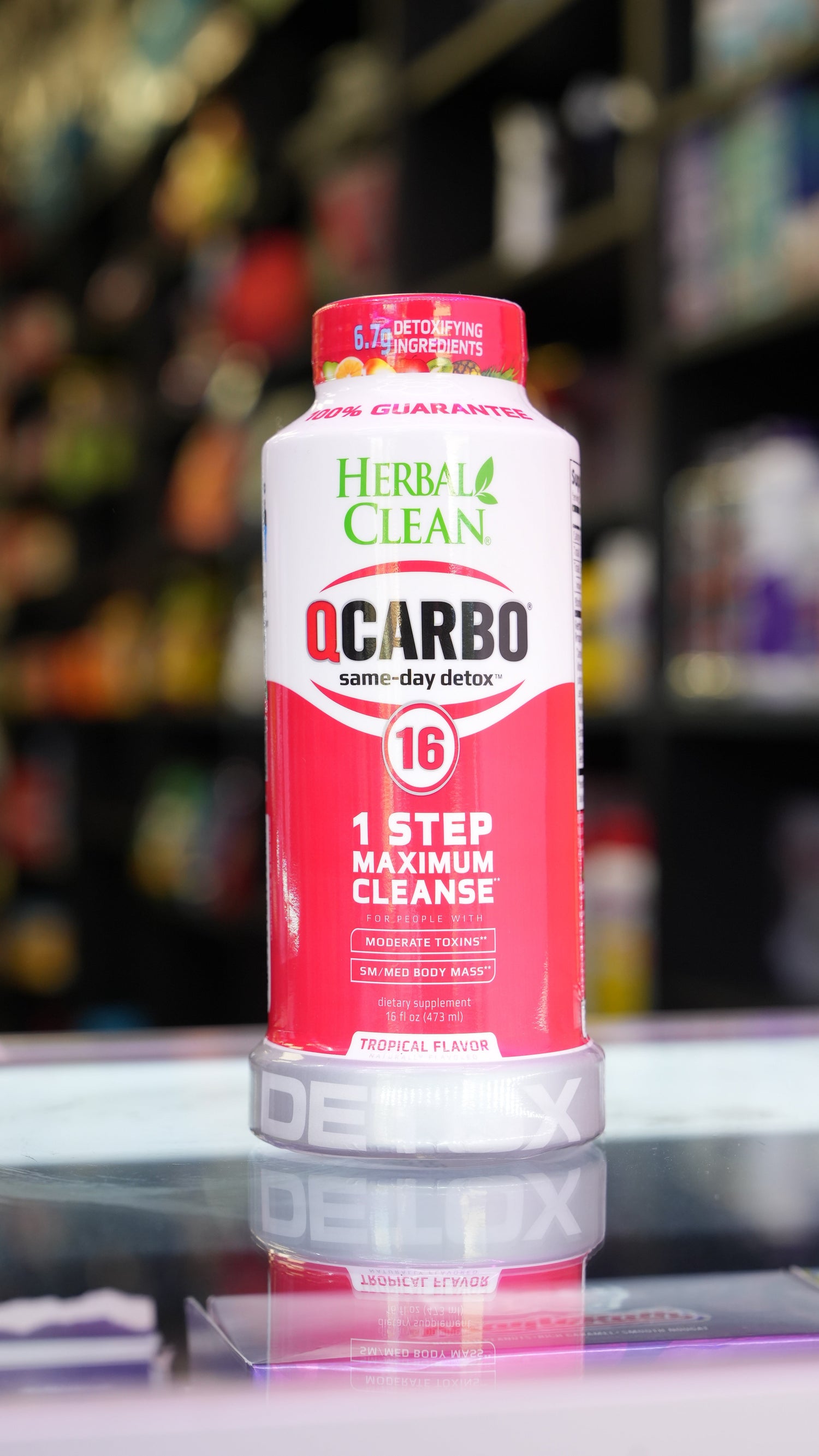 Herbal Clean QCarbo16 Detox Drink – Tropical Flavor (16oz)
