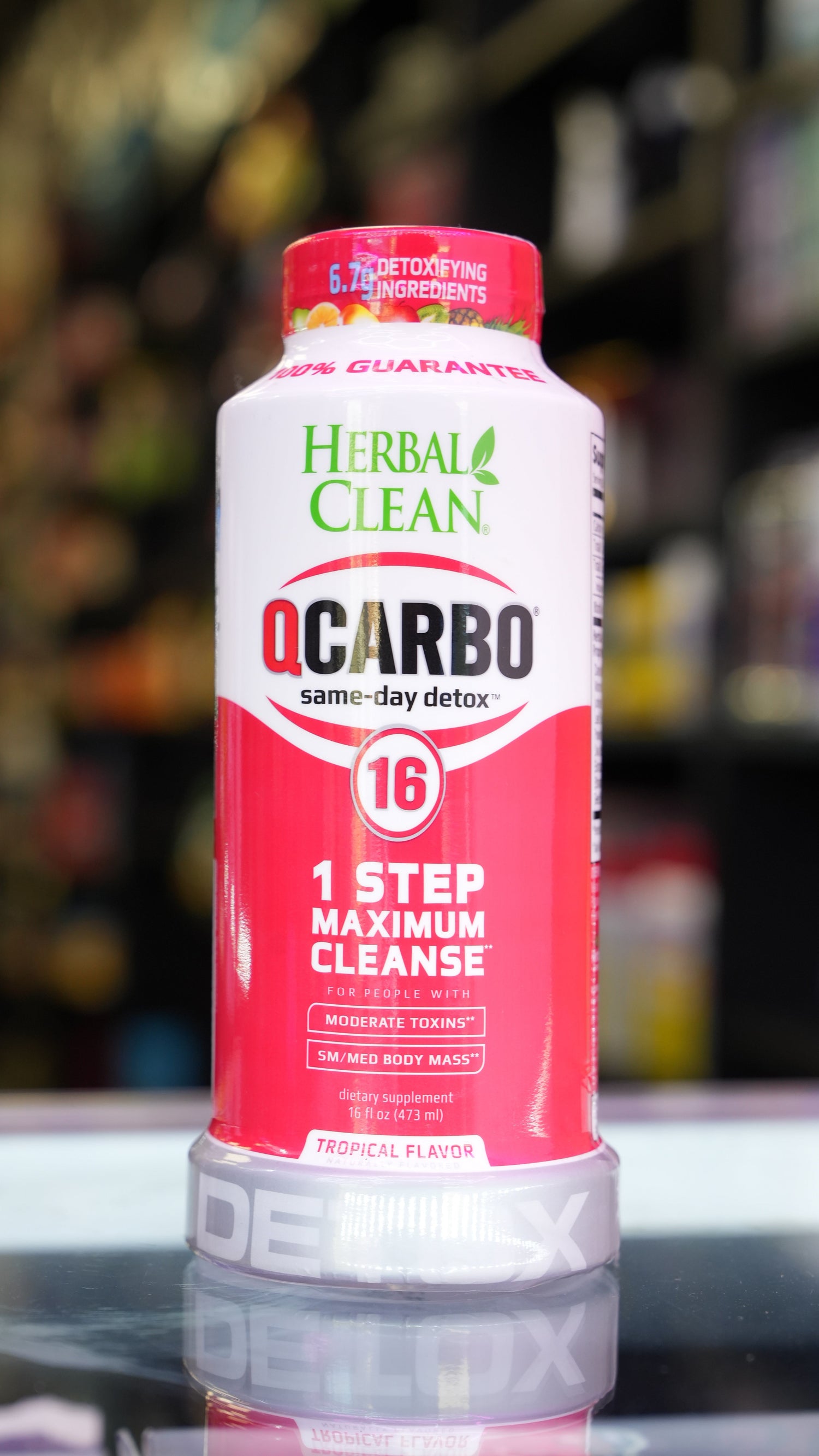 Herbal Clean QCarbo16 Detox Drink – Tropical Flavor (16oz)
