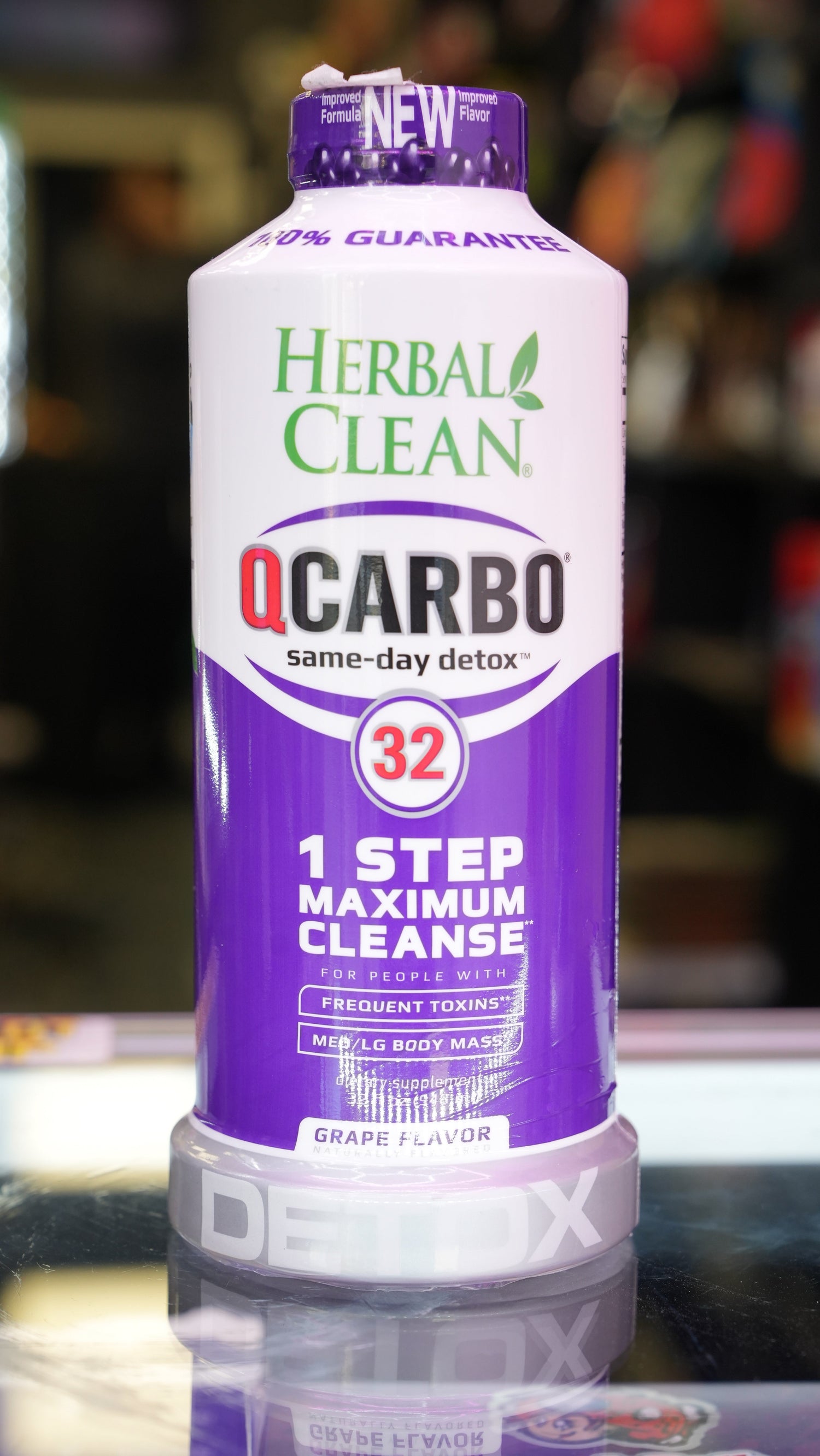 Herbal Clean QCarbo16 Mega Strength Detox – Grape Flavor, 16 fl oz