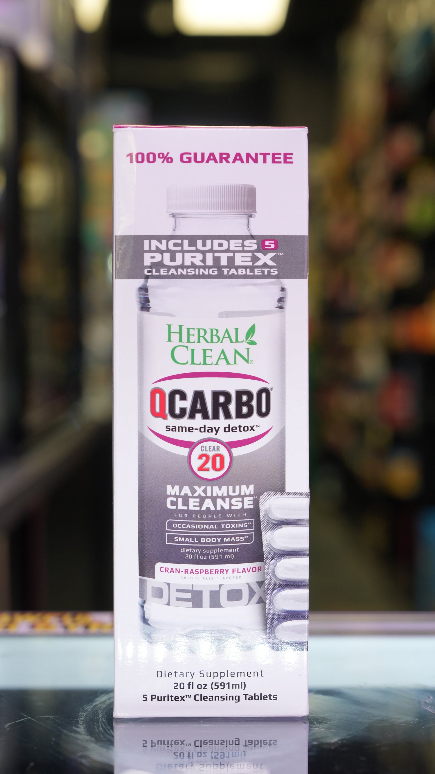Herbal Clean QCarbo20 Detox Drink – Grape Flavor (20oz)
