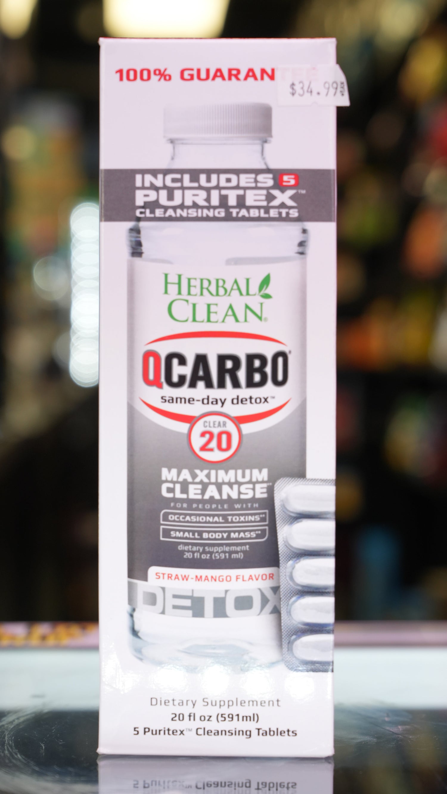 Herbal Clean QCarbo20 Detox Drink – Grape Flavor (20oz)